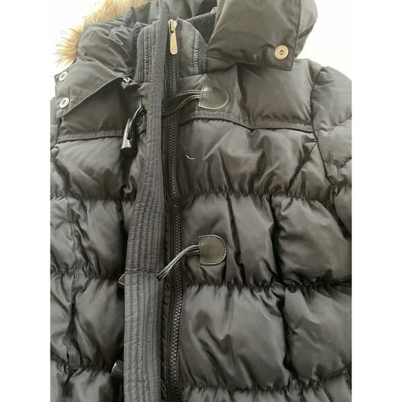 Michael Kors Black Down Filled Faux Fur Hood Size S/P Jacket - Picture 9 of 11